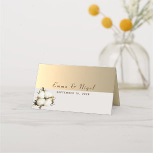 Modern Gold Wedding Place Card