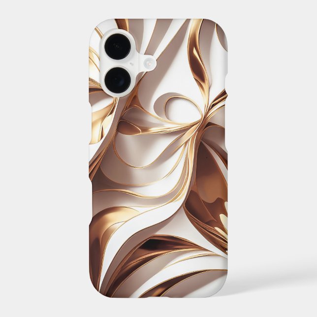 Modern Gold White Abstract (Back)