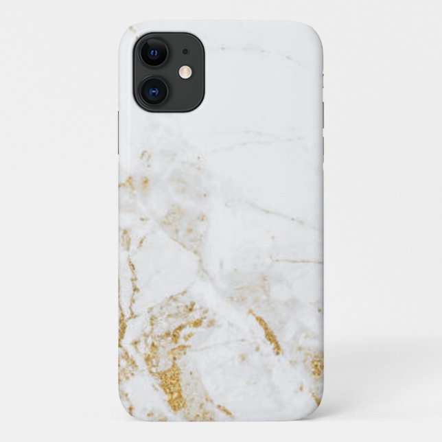 modern gold white  marble Case-Mate Barely There  iPhone Case (Back)