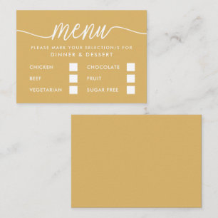 Modern Gold & White Simple Script Menu Selection