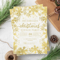 Modern Gold Winter Wonderland Christmas Party