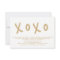 Modern gold xoxo bridal shower invitations