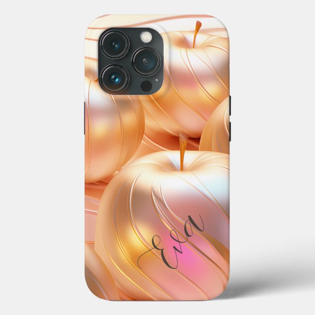Modern Golden Apples, Rose Gold,  Case-Mate iPhone Case (Back)