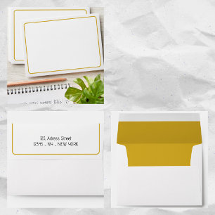 Modern Golden Border Graduation envelope
