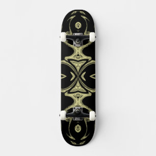 modern golden fashion pattern skateboard