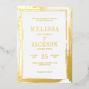 Modern golden frame Wedding