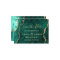 Modern Golden Green Agate Marble Wedding