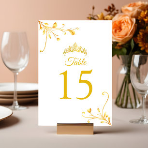 Modern Golden Minimalist Table Number
