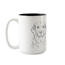 Modern Golden Retriever Minimalist Single Line Art