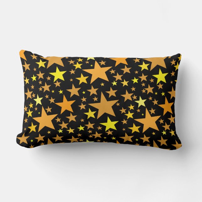 Modern Golden Stars Custom Throw Pillow (Front)