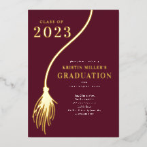 Modern Golden Tassel Graduation