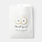 Modern Golden Wedding Rings Favour Bag