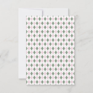 Modern Golf Baby Gender Reveal Par-tee Thank You Card