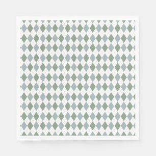 Modern Golf Baby Shower Argyle Pattern Napkin