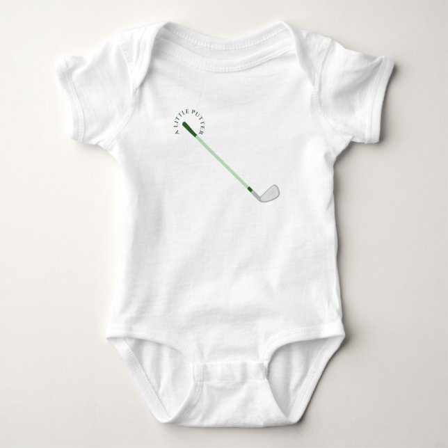 Modern Golf Baby Shower  Baby Bodysuit (Front)