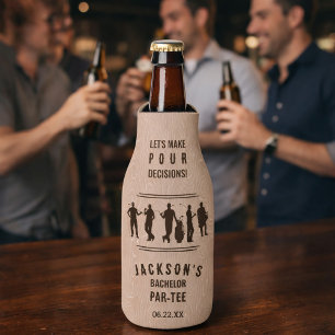 Modern Golf Bachelor Par-tee Bachelor Party  Bottle Cooler