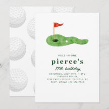 Modern Golf Birthday Invitation 