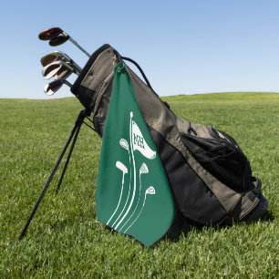 Modern Golf Clubs Create Your Own Initials  Towel