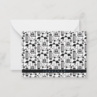 Modern Golf Equipment and Accessories Pattern Card