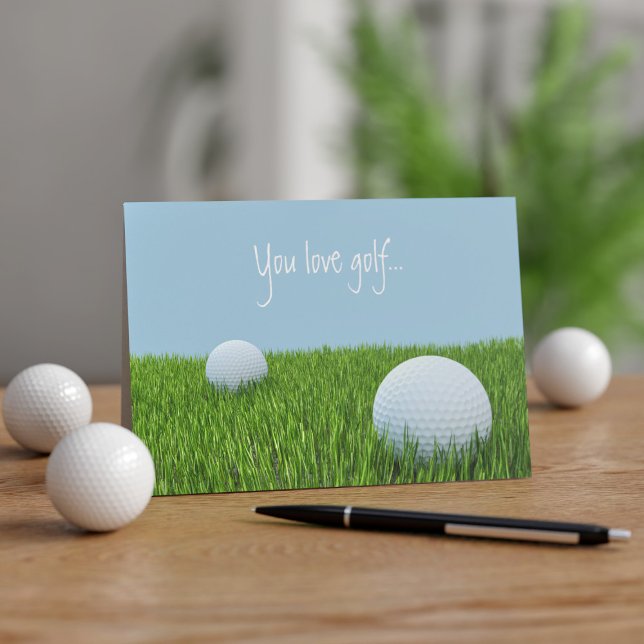 Modern Golf Father's Day Card for Golfing Dad (Your Dad loves Golf and you love your dad. Perfect Father's Day card to send. Add your Message!)