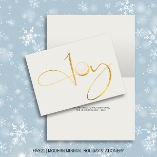 Modern Golf Joy & Peace Folded Christmas Holiday Card
