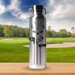 Modern Golf Logo | Monogram Minimalist Water Bottle<br><div class="desc">This modern water bottle design features a golf logo and your initials in bold black text for a simple,  stylish,  yet professional look. Add your name and make it yours.</div>