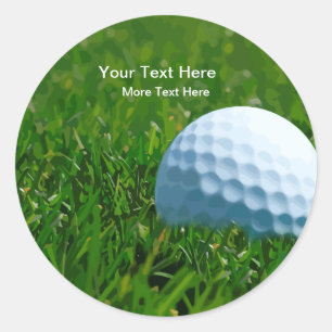 Modern Golf Theme Promotional Sticker Labels