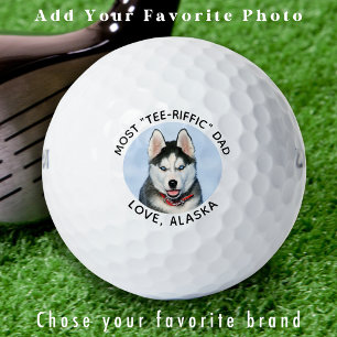 Modern Golfer Custom Photo Gifts Personalised Dad Golf Balls
