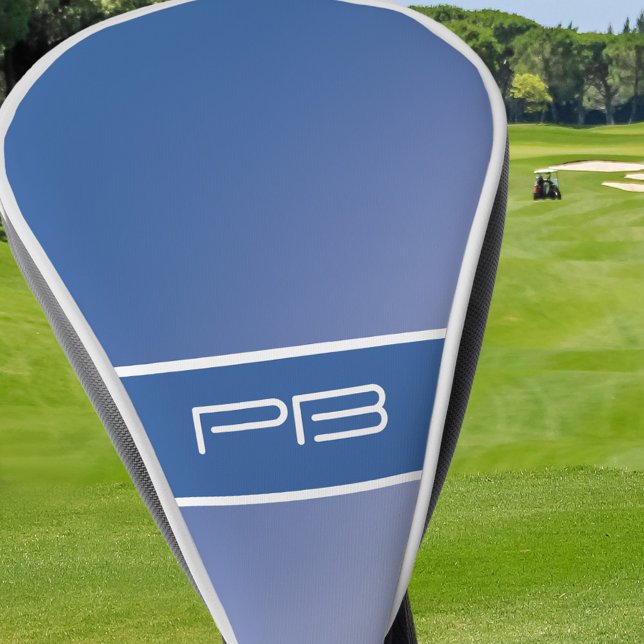  Modern Golfer Personalised Initials Royal Blue Golf Head Cover (Creator Uploaded)