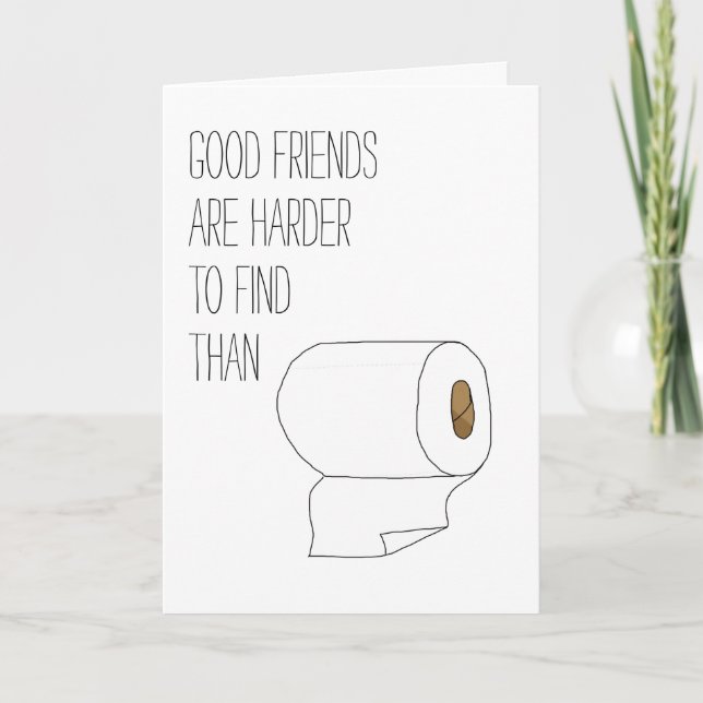 Modern good friends social distancing typography card (Front)