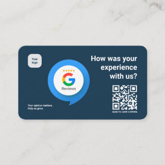 Modern Google Review QR Card | How Was Your Experi