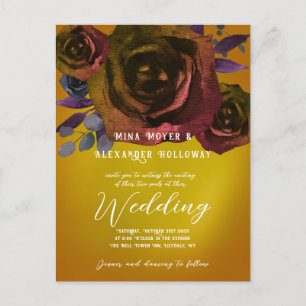 Modern Goth Dark Roses QRC  Postcard