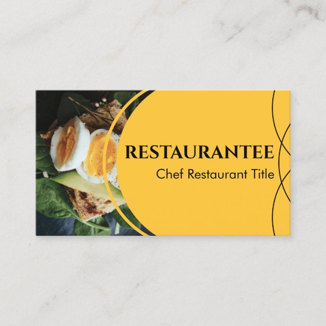 Modern Gourmet Chef Culinary Business Card (Front)