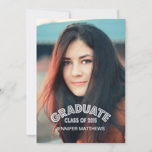 MODERN GRAD 2015 PHOTO GRADUATION PARTY INVITATION