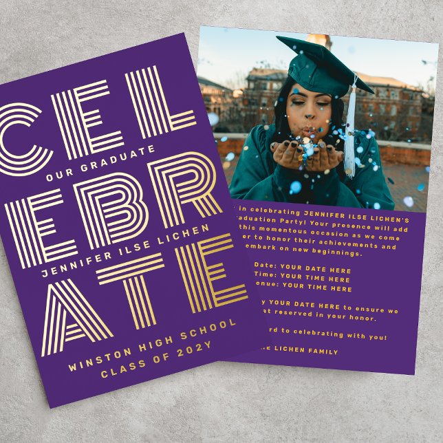 MODERN GRAD PARTY | Class of 2026 Purple Gold (Creator Uploaded)