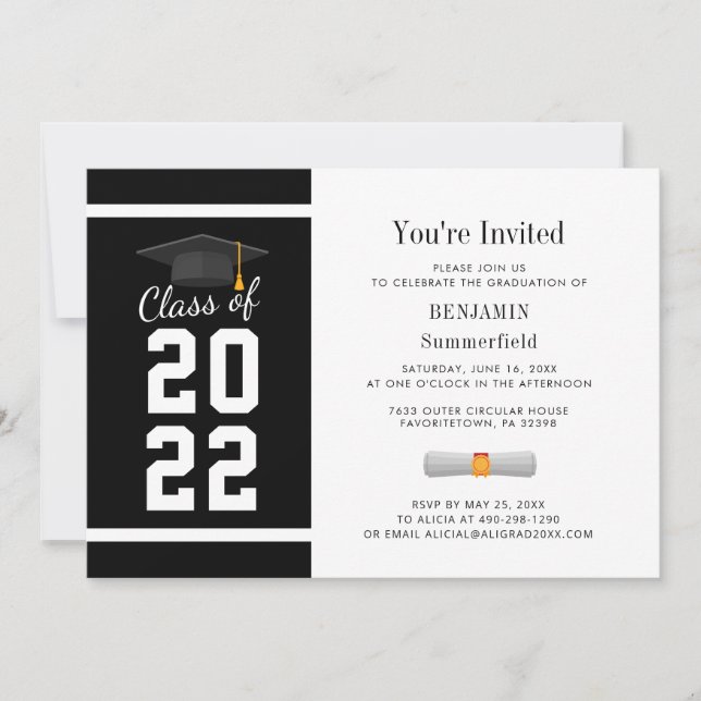 Modern Grad Party Graduation 2025 Invitation (Front)
