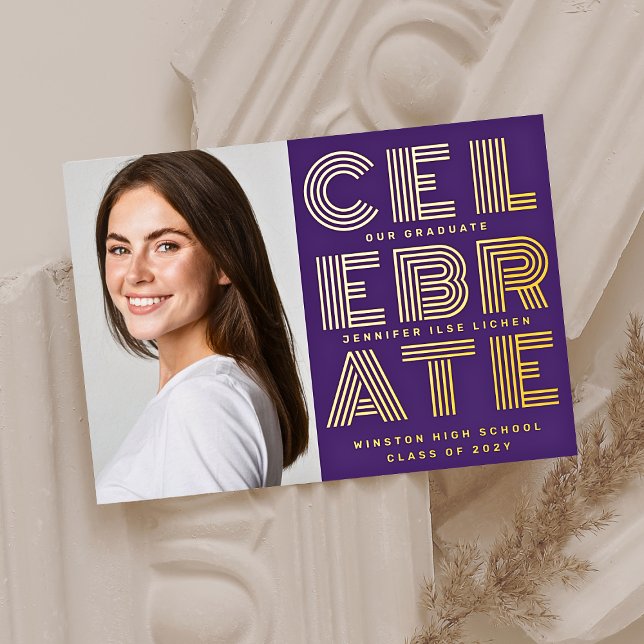 MODERN GRAD PARTY two photo gold purple (Creator Uploaded)