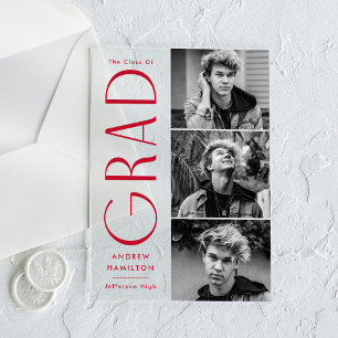Modern Grad Photo Acrylic Graduation Announcement