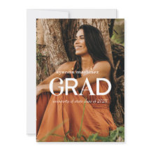 Modern GRAD Photo Graduation Announcement