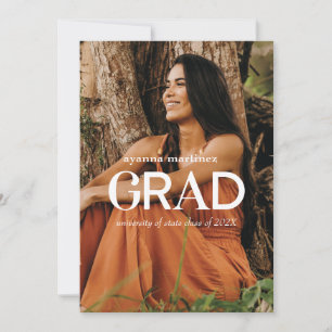 Modern GRAD Photo Graduation Announcement