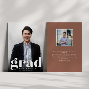 Modern Grad   Photo Graduation Announcement