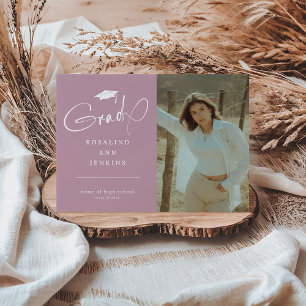 Modern Grad Photo Graduation  Announcement