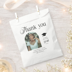 Modern Grad Photo Graduation Arch Thank You Favour Bags