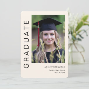 Modern Grad Photo Graduation Party Invitation