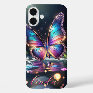 Modern Gradient Butterfly Monogrammed Case- Mate i iPhone 16 Plus Case