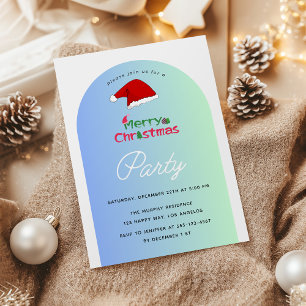 Modern Gradient Christmas Party Invitation