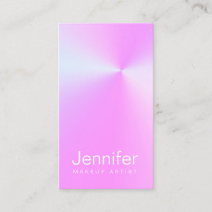 Modern gradient colourful holographic makeup artis business card