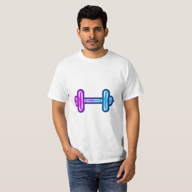 Modern Gradient Dumbbell T-Shirt (Front Full)