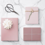 Modern Gradient Dusty Blush Mauve Solid Pink 3Set Wrapping Paper Sheet<br><div class="desc">Simple stylish 3-set wrapping paper sheets. One gradient with two additional solid colours in shades of blush,  dusty and mauve.</div>