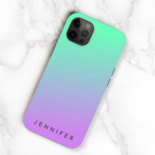 Modern Gradient Fade   Mint Green Lavender Purple iPhone 13 Case